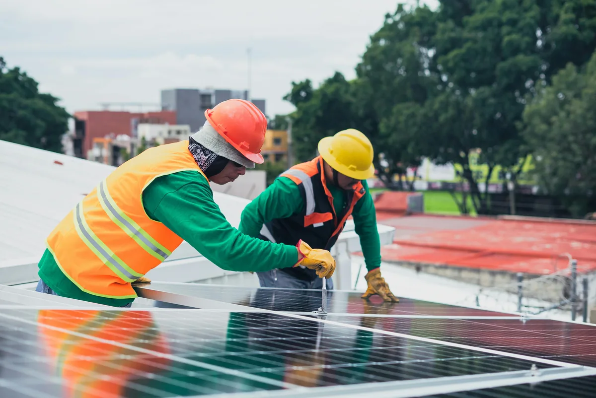 Installation de production d’énergie solaire.