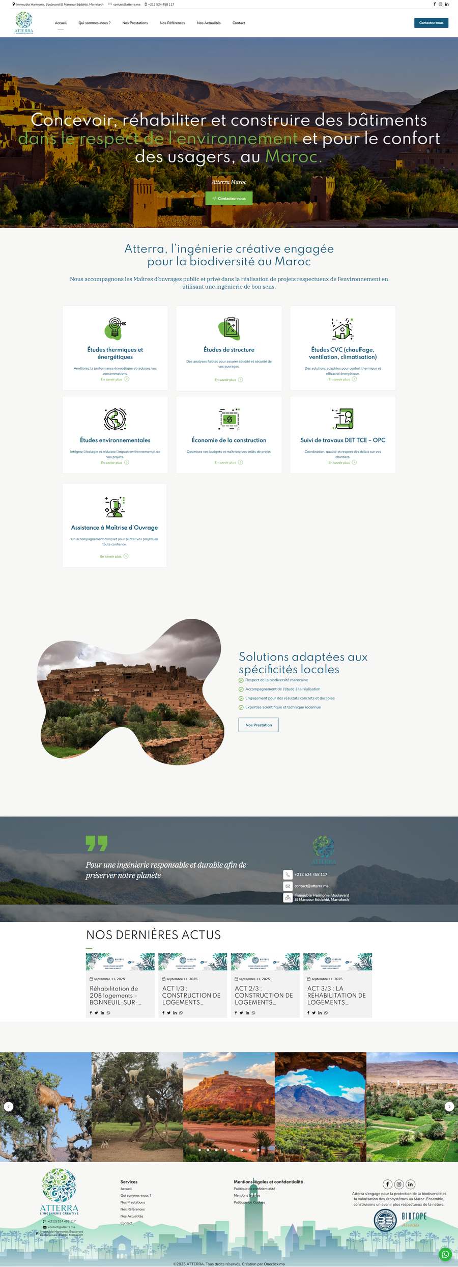 Réalisation site web Marrakech - Atterra