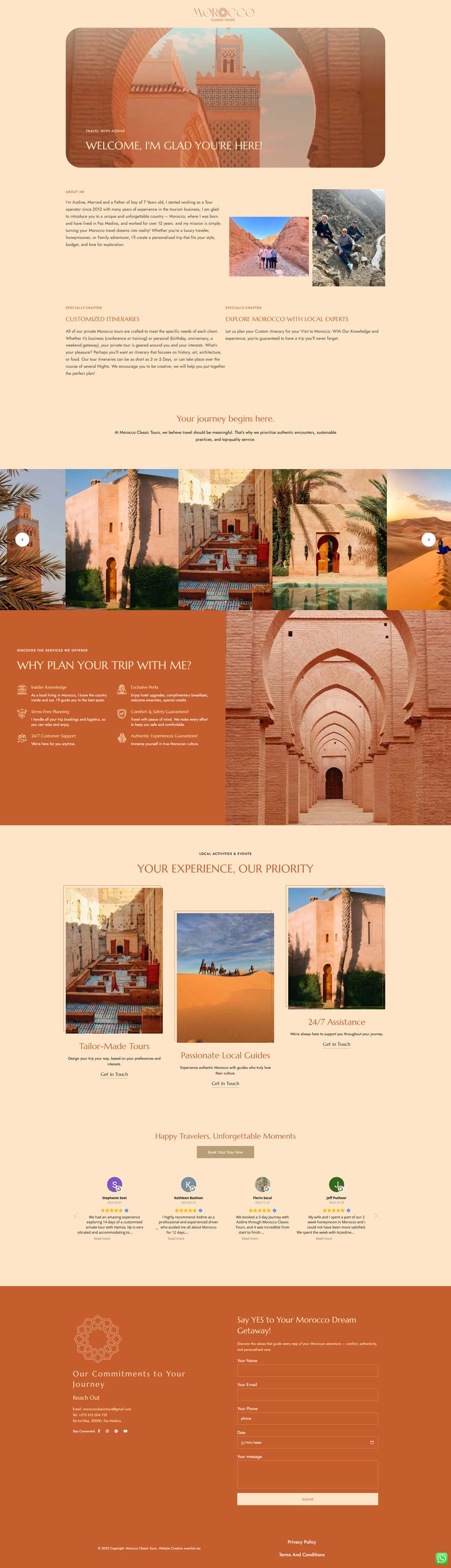 Réalisation site web Marrakech - Morocco classic tours