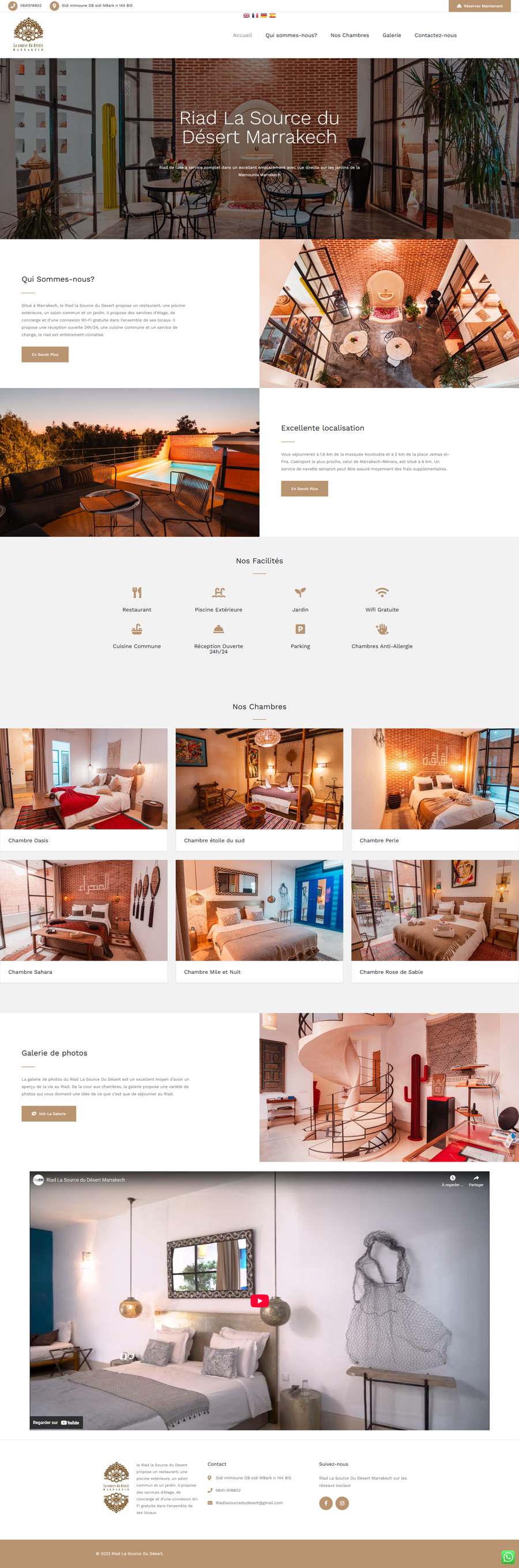 Réalisation site web Marrakech - Riad Lasource